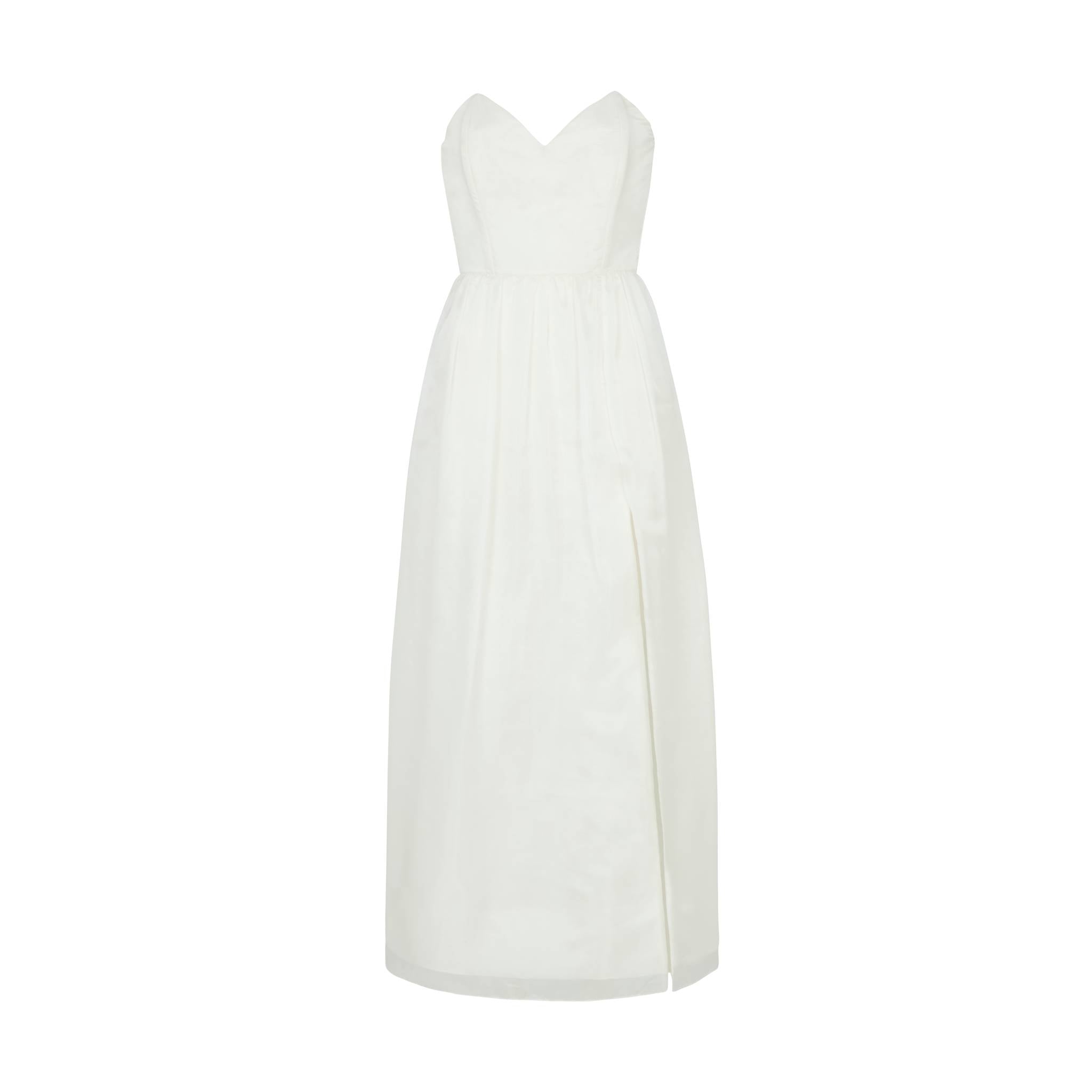 White Dupion Habotai Dress