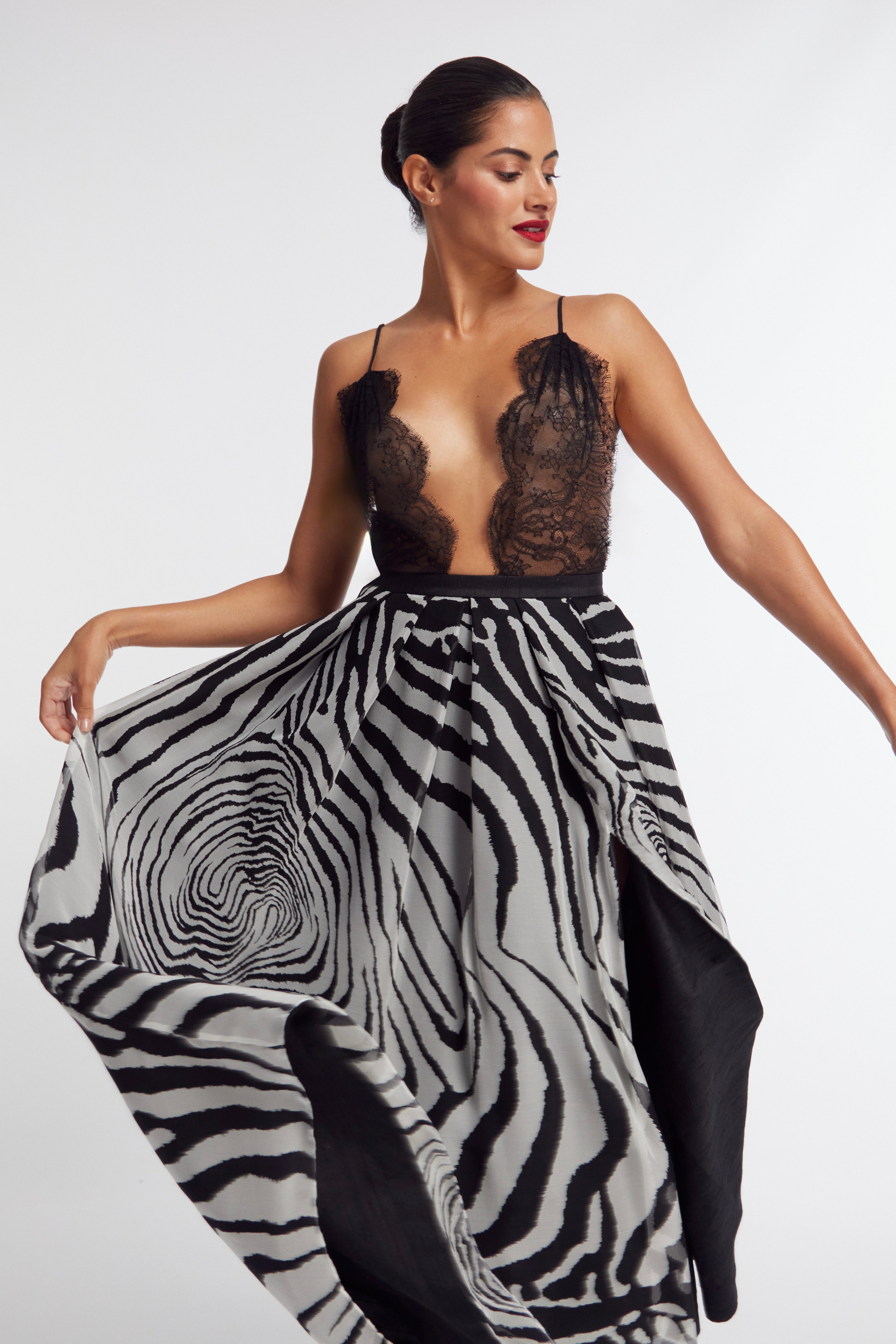 Zebra Lace Top Dress – La Crefe