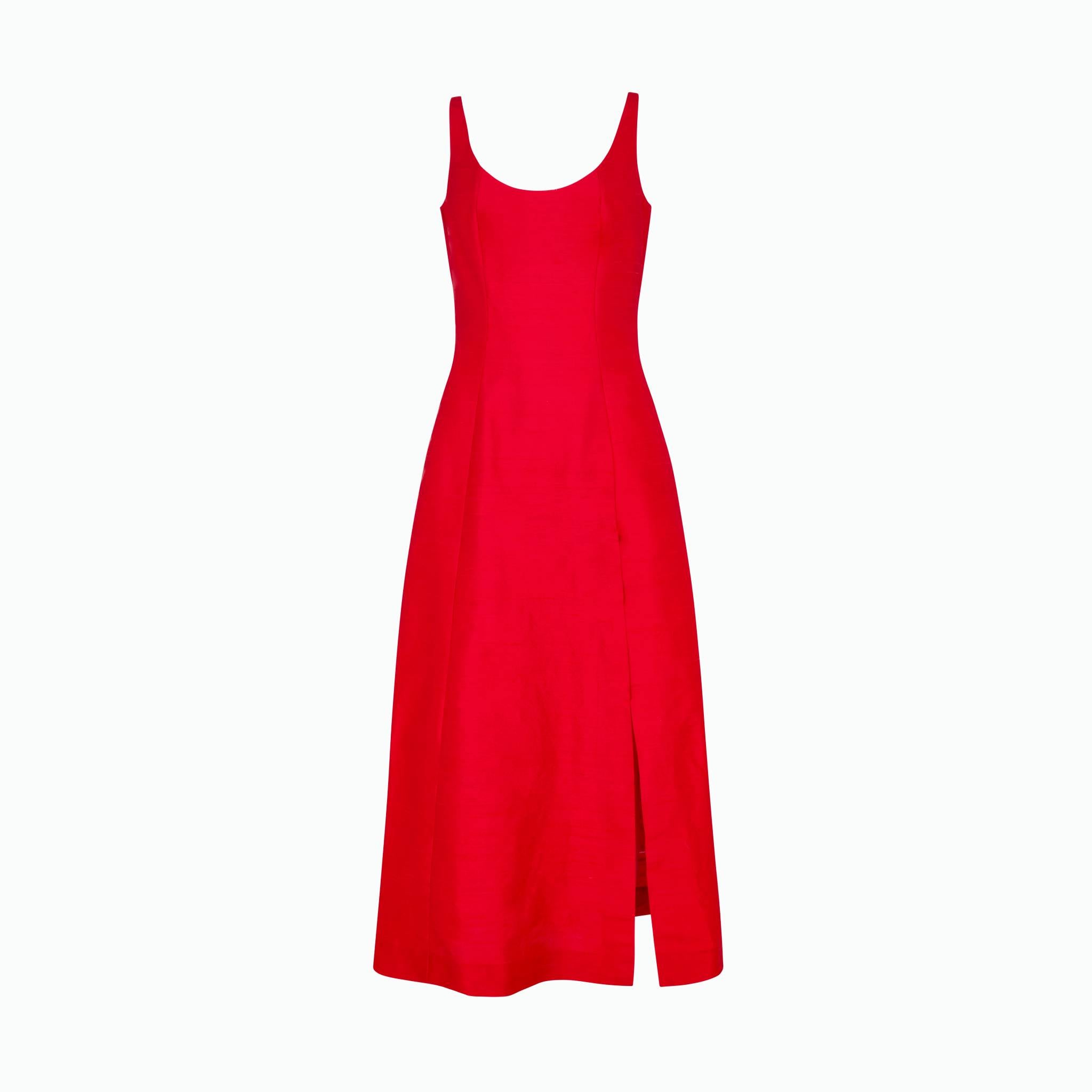 Red dress on a white background