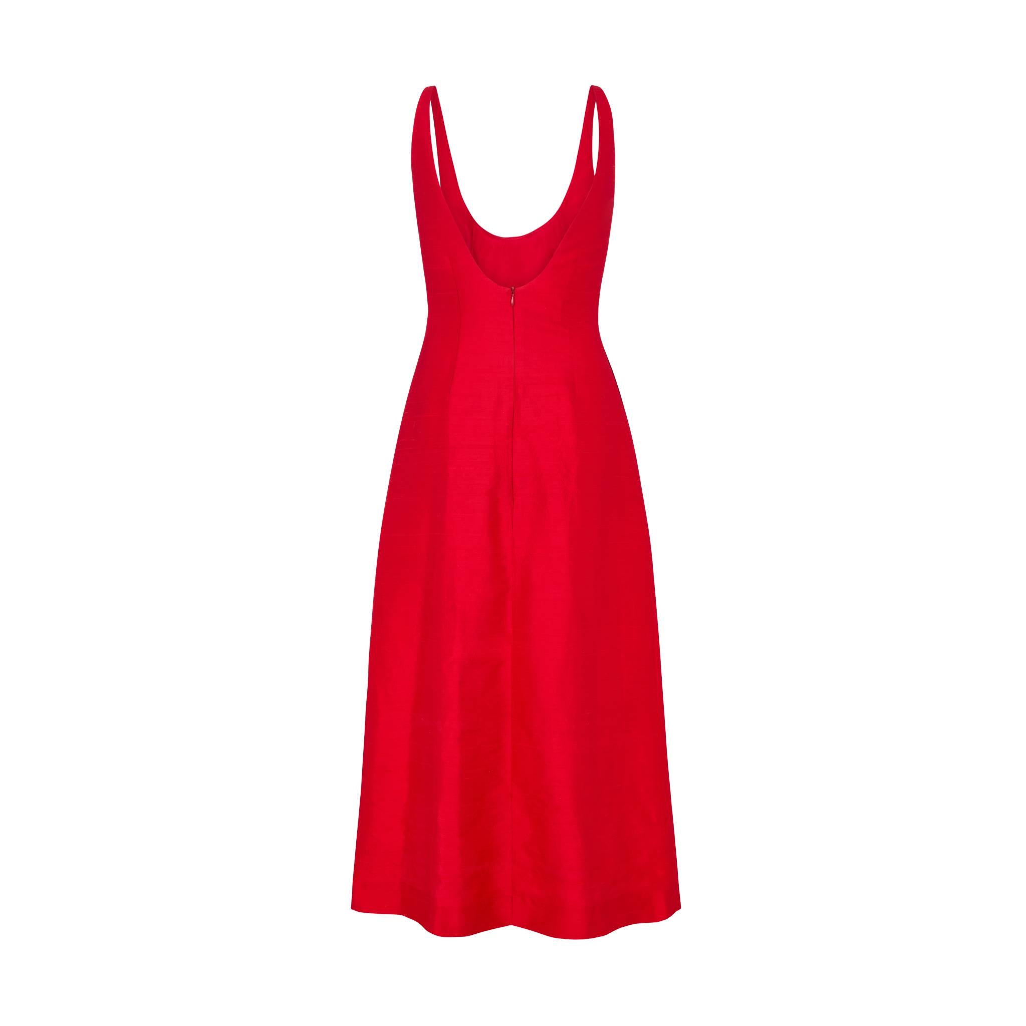 Red dress on a white background